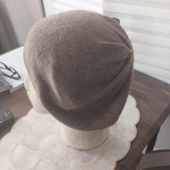 Portolano Tan Ribbed Beret | Size OS - Picture 3 of 6